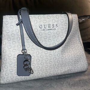 GUESS Monogrammed Gray Purse